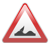 Unebene Fahrbahn